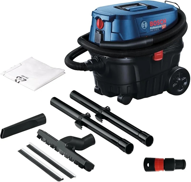 Bosch Professional Våt-, Torrdammsugare Gas 12-25 Pl, 1 250 W-Motor, Luftflöde På 65 L, S, Vakuumtryck 200 Mbar, Inkl. Hepa-Filter, Fogmunstycke — Hushållselektronik