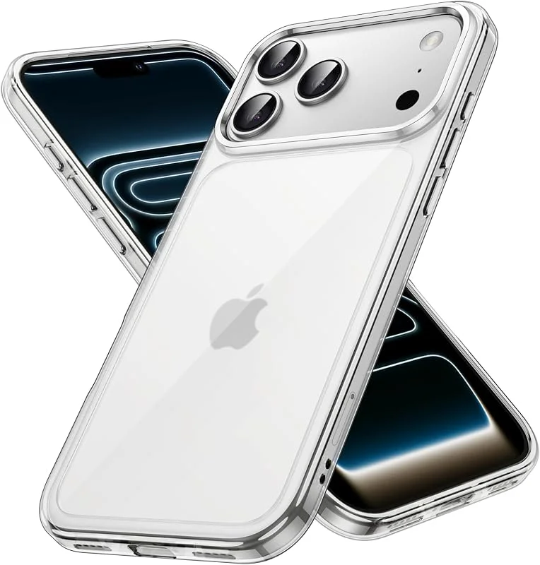 JETech Skal för iPhone 17 Pro, Anti-Gulning, Klar — Laddning och kablar