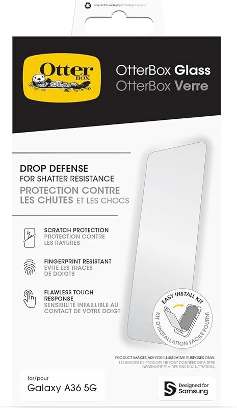 OtterBox Glass, Skärmskydd för Samsung Galaxy A37 5G, A36 5G, A56 5G — Mobil och surfplatta