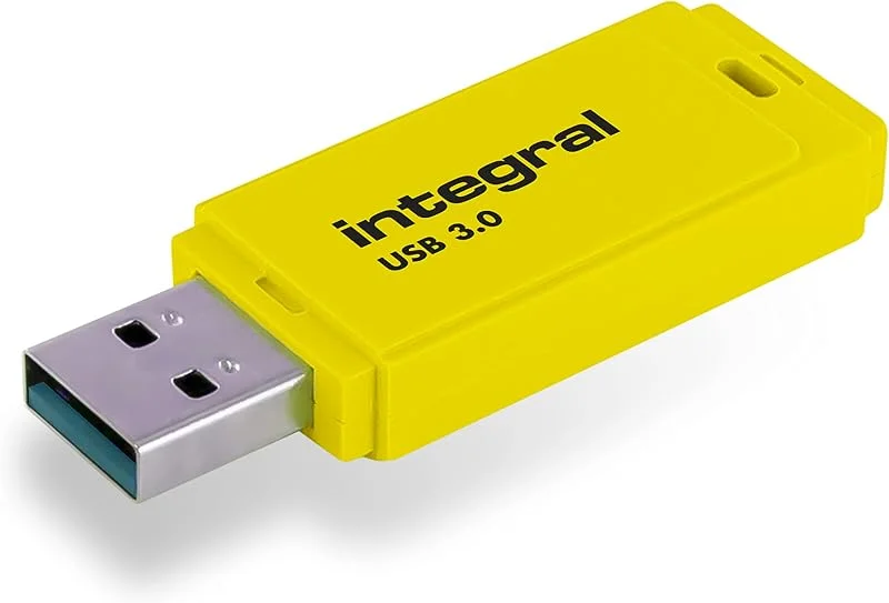 Integral 128 GB Neon Yellow USB 3.2 Gen 1 USB-minne — Datortillbehör