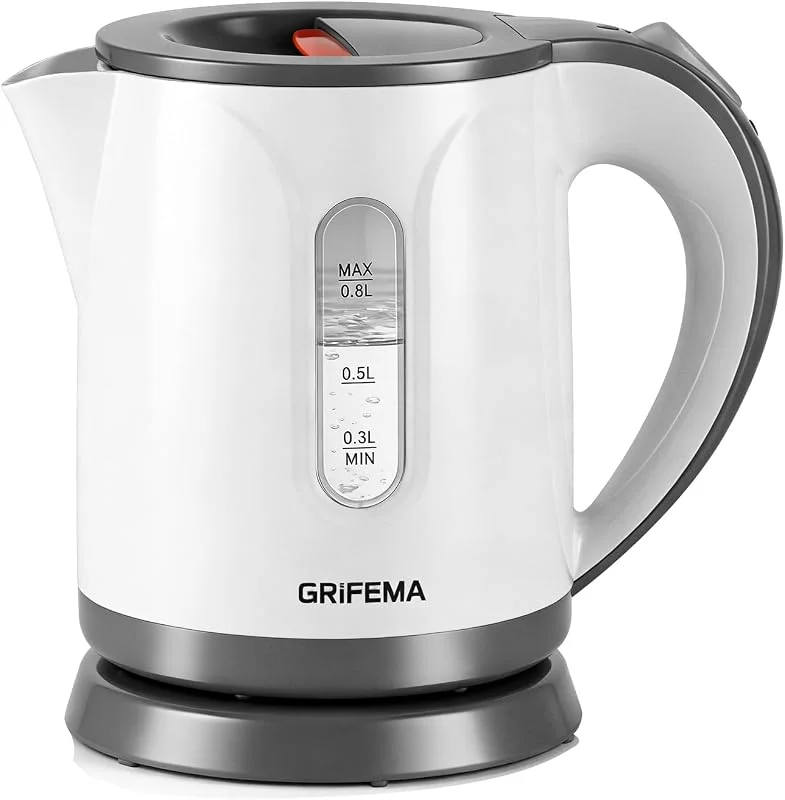 Grifema GC1001 electric kettle 0.8 liters, 1100W power, 360º base, removable antical filter, security system, plastic — Kök & Hushåll