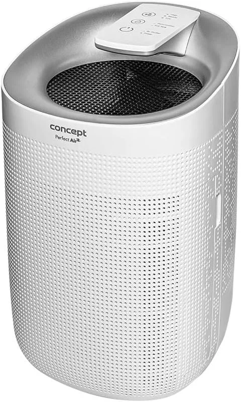 CONCEPT Husmaskiner OV1200 avfuktare perfekt luft med luftrenare, avfuktningskapacitet 750 ml, dag, lämplig för en rumsyta upp till 25 m2, 3 x filter, vit — Hushållselektronik