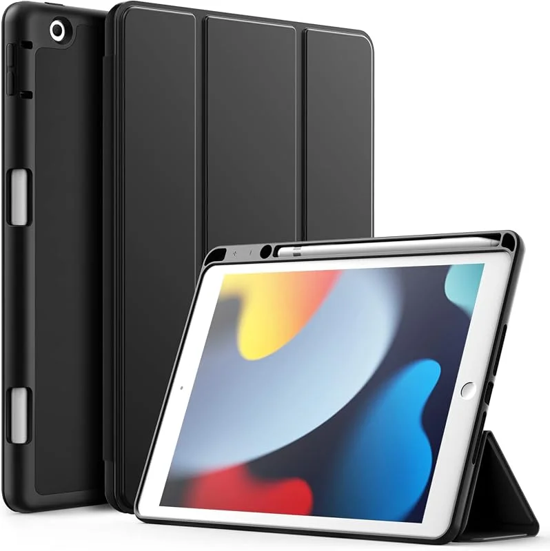 JETech Skyddsfodral för iPad 9:e, 8:e, 7:e Gen. 10, 2", Svart — Mobil och surfplatta