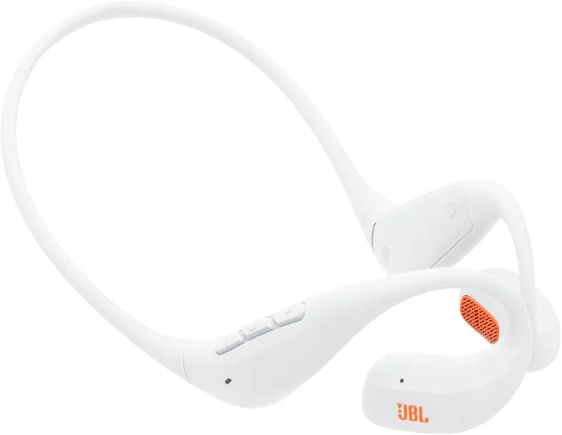JBL Endurance Pace, Open-Ear Sporthörlurar, Vit — Hörlurar och ljud