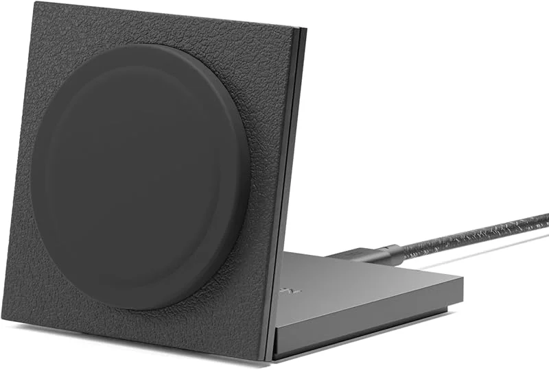 Magnetisk trådlös laddare från Native Union Rise – Qi2-certifierad och MagSafe-kompatibel – vikbart laddningsstativ för iPhone Duo, 18 Pro Max och andra Qi-kompatibla enheter – Upp till 15 W — Mobil och surfplatta