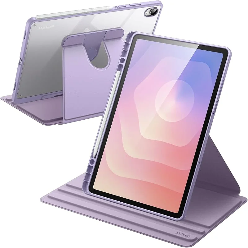 JETech Roterande Fodral för Galaxy Tab S10+, S9 FE+, S9+ 12, 4", Lavendel — Mobil och surfplatta