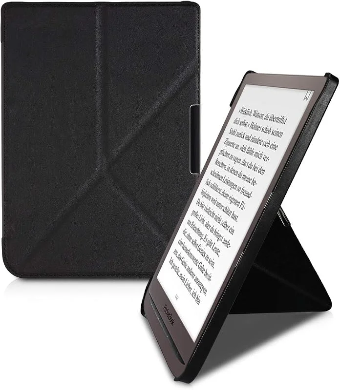 kwmobile Skyddsfodral för Pocketbook InkPad 3, 3 Pro, Color, Vivlio InkPad 3 – eReader fodral med auto sleep-funktion – svart — Portabel digital och ljud