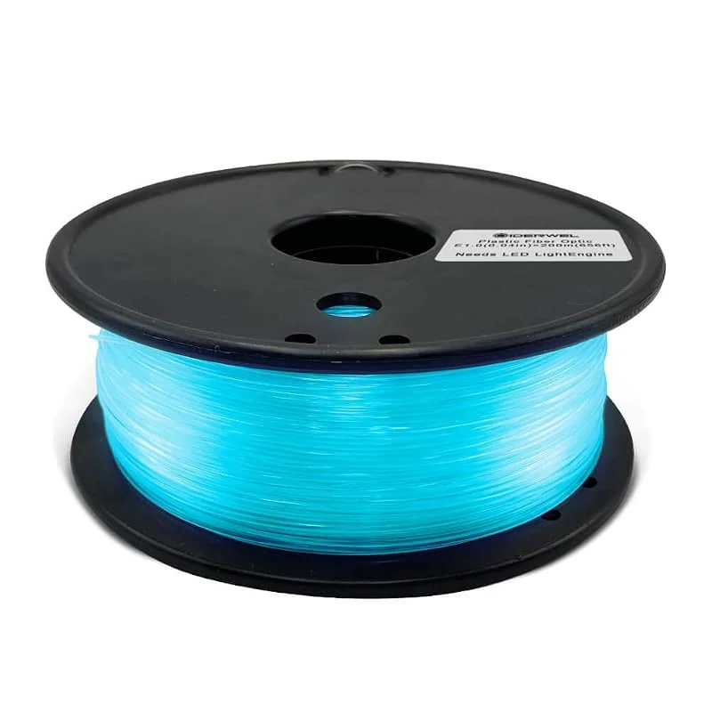 LED-ljusfiber, ljusledare, glasfiberkabel, 200 m, rulle, 1, 0 mm, PMMA plast, slutglöd, fiber, optisk kabel för stjärnhimmeltak, fiber, optisk belysning, alla typer LED-ljusmotor, drivrutin — TV och streaming