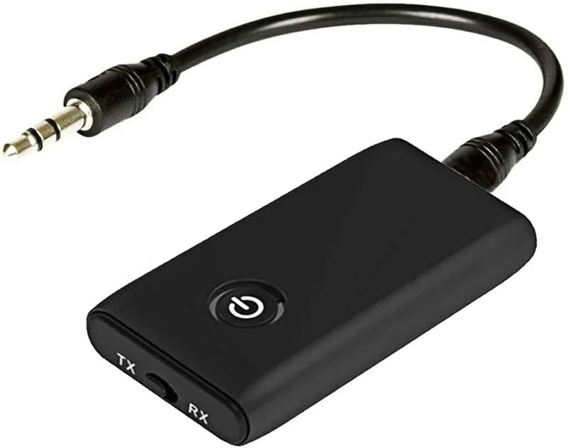 Bluetooth-adapter ljud 5.0 två-i-ett trådlös sändare mottagare Bluetooth-sändare adapter med 3, 5 mm ljudkabel för MP3, MP4 headset HiFi högtalare radio bil TV PC bärbar dator tablett — Portabel digital och ljud