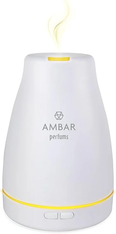 Ambar Perfums Ultasonic Essence Luftfuktare LED-belysning med 6 färger med fast eller blinkande läge. Automatisk avstängning 5h non-stop. — Hushållselektronik