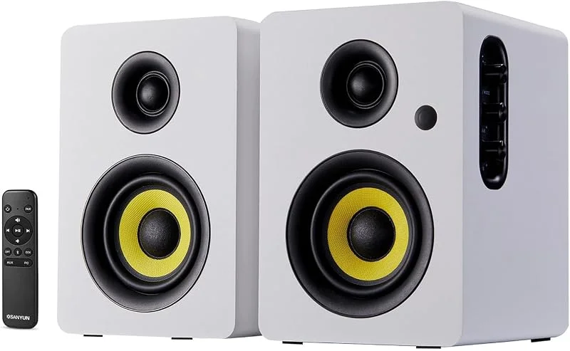Sanyun SW206 80W Aktiva Bokhyllshögtalare 2.0 4”, Läge Creator, Musik — Hörlurar och ljud
