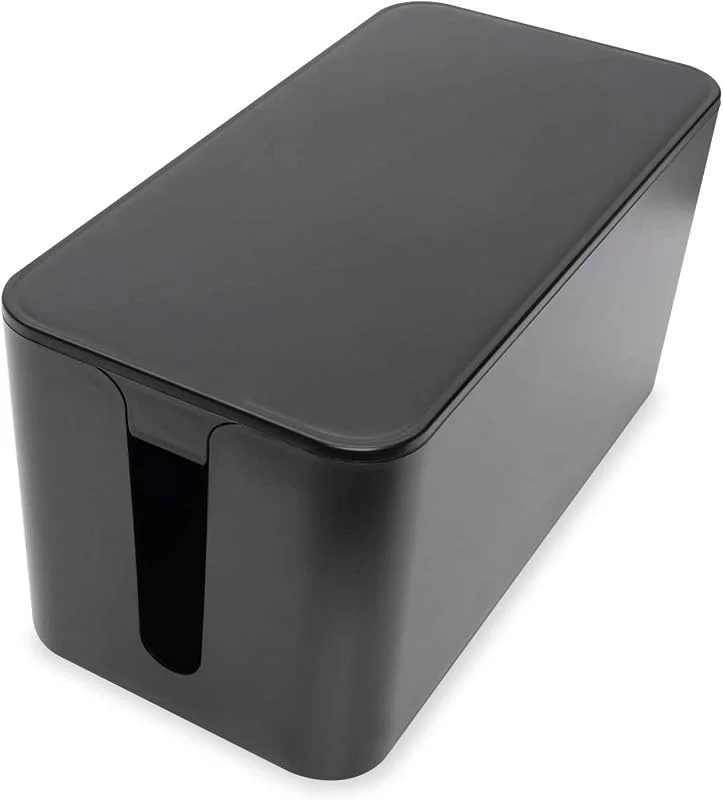 VIRONE CB-1, B Kabelbox med Ventilationsspår och Halkskydd Botten (svart) — Laddning och kablar