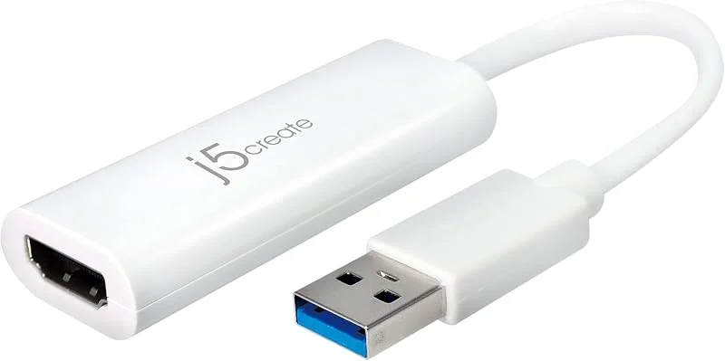 j5create USB till HDMI Multi-Monitor Adapter Stödjer 1080p 2048 x 1152 @ 32 bitar, USB 3.0 med 2.0-stöd, Adaptern är kompatibel med både Mac och Windows (JUA254) — Laddning och kablar