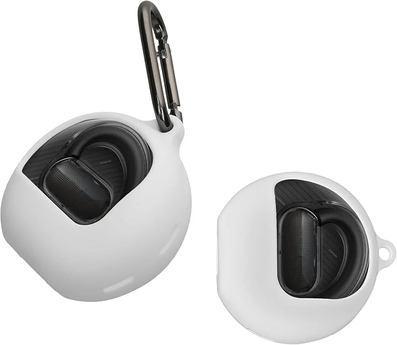 kwmobile fodral kompatibelt med Anker Soundcore V40i fodral – silikonskyddshållare för öronsnäckor – vit — Mobil och surfplatta
