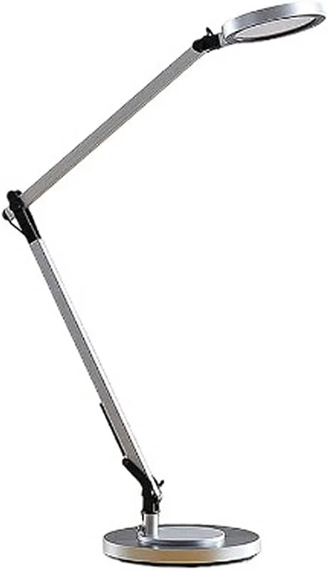 Lindby LED LED-bordslampa Rilana (modern) i Grå av metaller för arbetsrum, kontor (1 lamor, glödlampor ingår) - Bordslampa skrivbordslampa sängbordslampa — Hushållselektronik