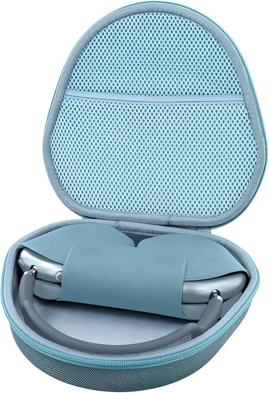 Khanka för Apple AirPods Max 2, AirPods Max Trådlösa överöronshörlurar Hårt fodral för transport, endast fodral (Ljusblå) — Mobil och surfplatta