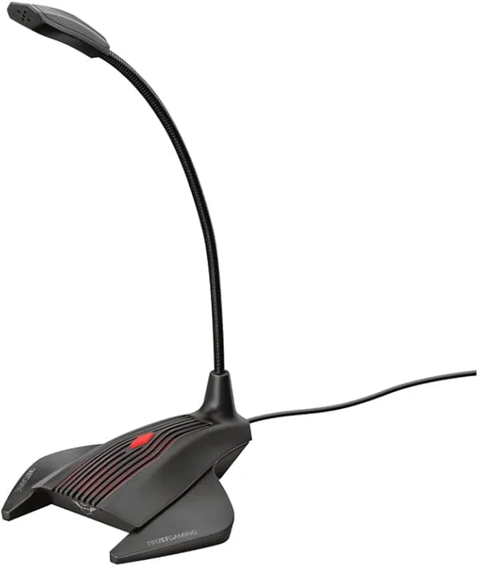Trust Gaming GXT 239 Nepa spelmikrofon för PC (stativmikrofon med 3, 5 mm uttag för Skype, streaming, twitch) svart — Datortillbehör
