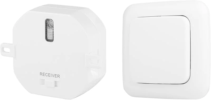 Smartwares Plug and Connect Smart Hemautomation kit för trådlös belysning upp till 1 000 W, infälld modul och strömbrytare SH4-99564, vit — Smarta hem