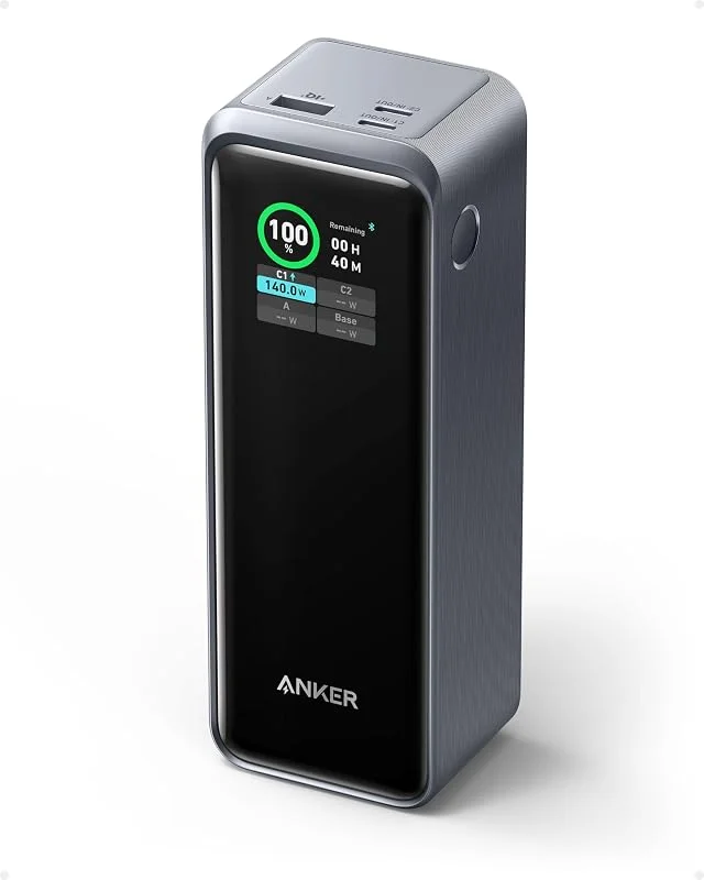 Anker Prime Power Bank, 27650 mAh 250 W Max, 3 portar, Smart App-kontroll — Mobil och surfplatta