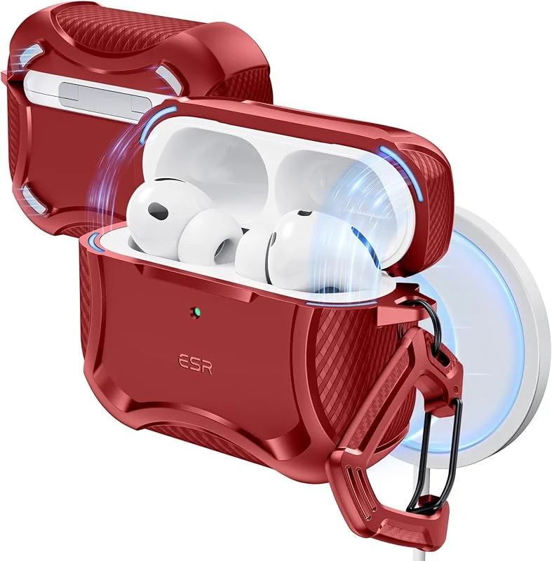 ESR fodral för AirPods Pro 3 (2025), starkt fallskydd, röd — Mobil och surfplatta