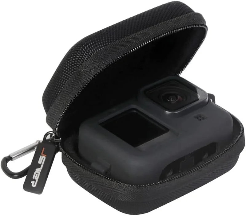 JSVER Väska för GoPro Hero 13, 12, 11, 10, Case Skyddsväska för AKASO Brave 8, EK7000, Brave 4 Pro, Bärväska Cover för DJI Osmo Action 5 Pro, 4, 3, Insta360 Ace Pro, Apexcam-Svart — Portabel digital och ljud