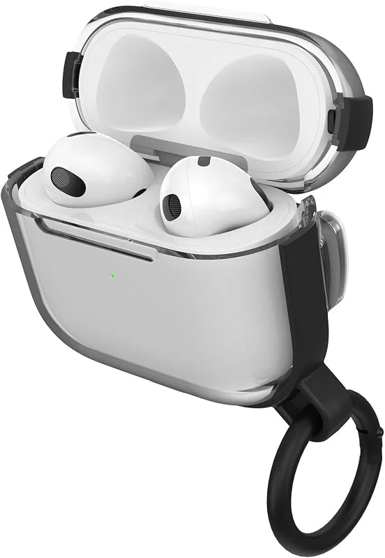 OtterBox Clear Series Headphone Case för AirPods (3:e gen), Klar, Svart — Mobil och surfplatta