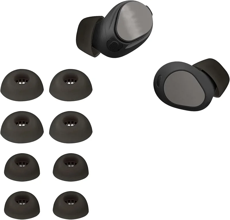 kwmobile 8 x Ersättningsskydd för öronproppar kompatibla med Jabra Elite 10, E10-4 storlekar – silikonproppar för in-ear-hörlurar — Hörlurar och ljud