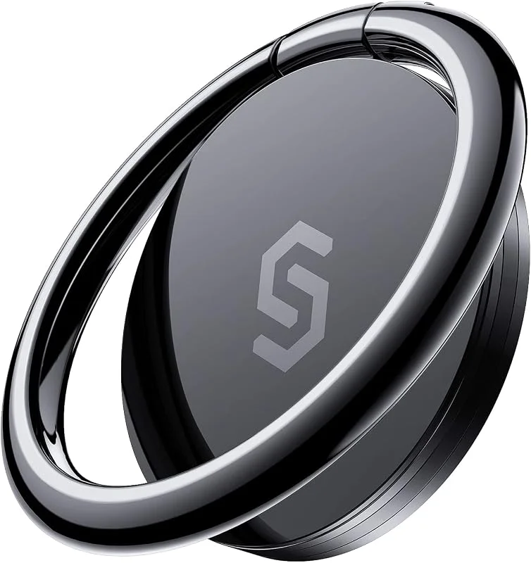 Syncwire Mobiltelefon ring smartphone fingerhållare – 360 graders rotation universell ring hållare ringhållare mobiltelefonhållare för iPhone iPad Samsung Huawei och mer – svart — Mobil och surfplatta