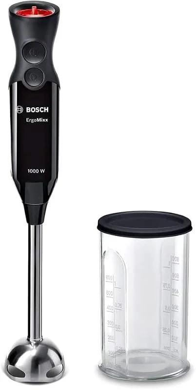 Bosch Household MS6CB6110 Ergomixx Stavmixerset (Stark Effekt, Mixad i Rostfritt Stål, Turbofunktion, Skärare och Mixbägare Med Lock, 1 000 Watt) Antracit, Svart — Kök & Hushåll