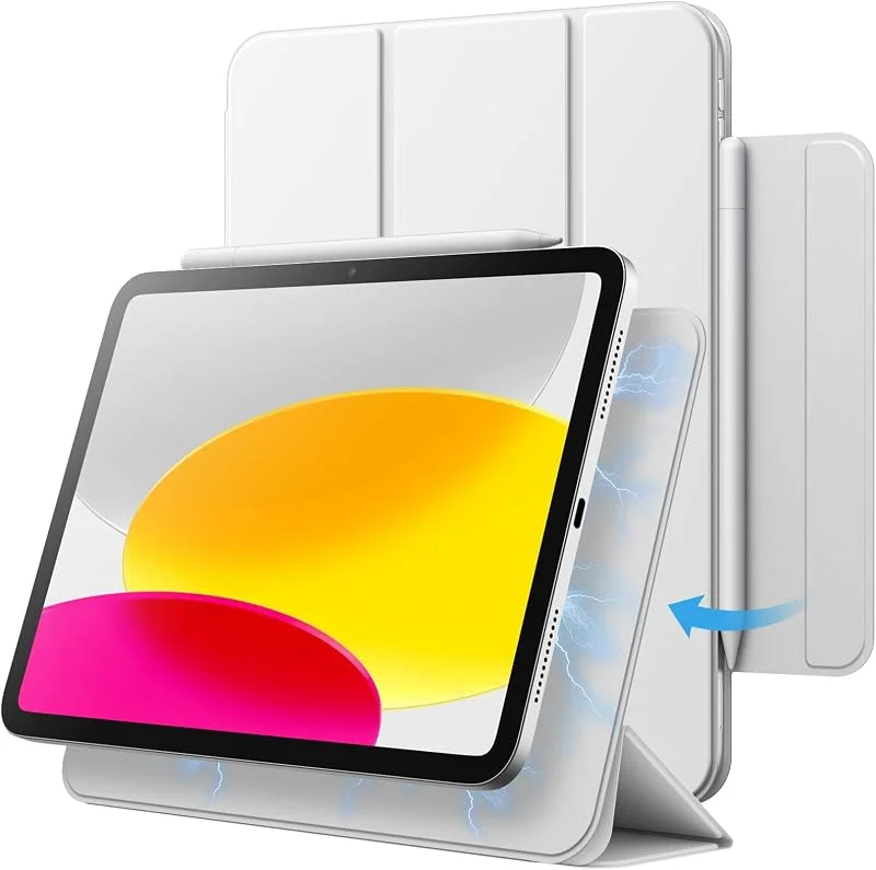 JETech Magnetiskt Fodral för iPad (A16) 11:e, 10:e Gen., Vit — Mobil och surfplatta