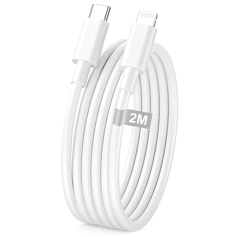 USB C till Lightning-kabel 2M [MFi-certifierad], iPhone-laddningskabel 2M iPhone-laddningskabel iphone-snabbladdningskabel iphone-kabel för Iphone 14, 13, 12, 11 Pro Max, XS, X, 8, 7, 6 Plus, 5, 5s, SE, iPad — Mobil och surfplatta