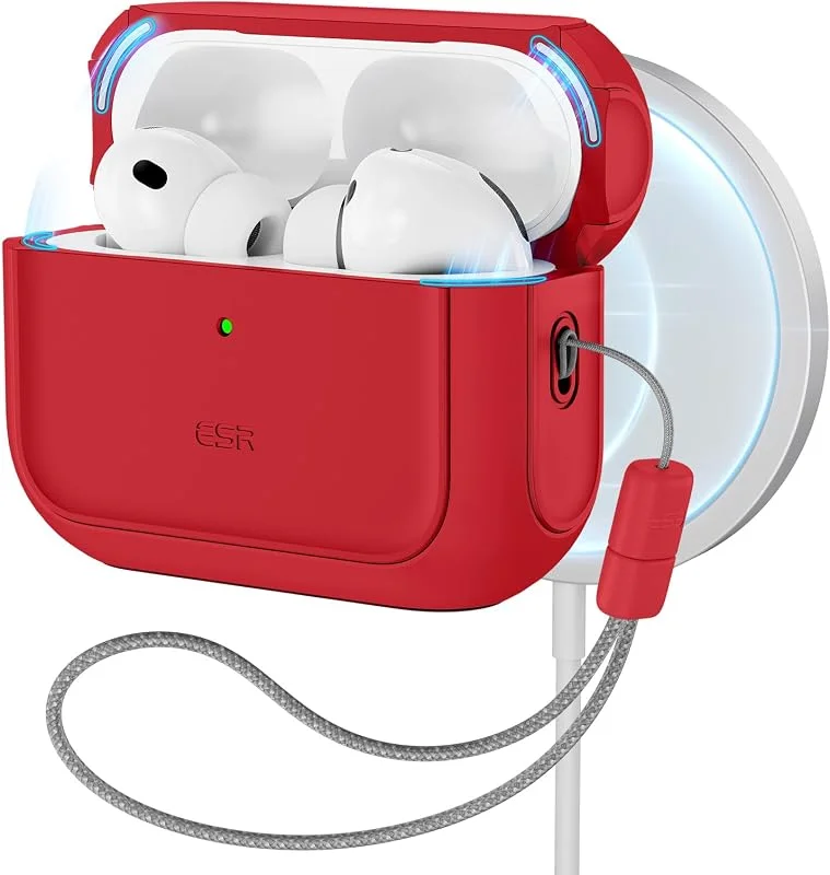 ESR för AirPods Pro 3-fodral, kompatibel med MagSafes, röd — Mobil och surfplatta