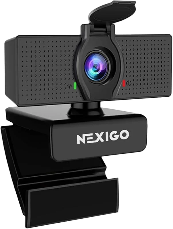 1080P Web Camera, HD Webcam with Microphone & Privacy Cover, 2021 NexiGo N60 USB Computer Camera, 110-degree Wide Angle, Plug and Play, for Zoom, Skype, Teams, OBS, Conferencing and Video Calling — Datortillbehör