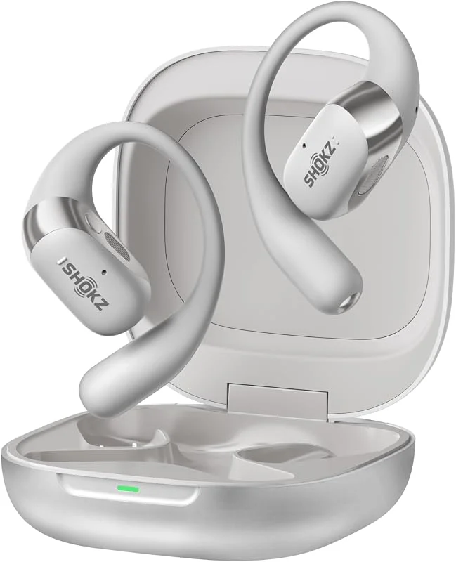 Shokz OpenFit 2+ Open-Ear-hörlurar med Dolby Audio, grå — Hörlurar och ljud