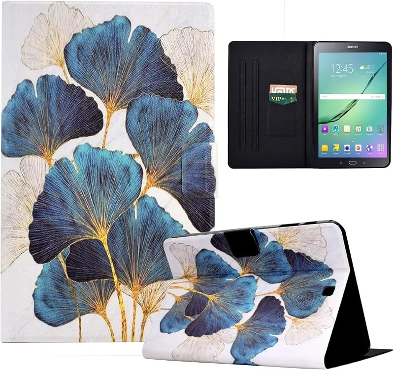 Surfplatta Fodral Kompatibelt Med Samsung Galaxy Tab S2 9, 7 Tum - Stativ Skyddande Skal För Samsung Tab S2 - Löv — Mobil och surfplatta