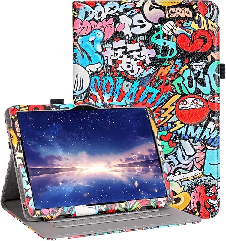 Vakarey för DOOGEE U11 surfplattefodral, multivinkelstöd fodral för Doogee U11 Pro 11 tum, graffiti — Mobil och surfplatta