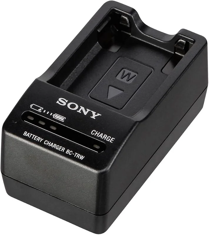 Sony BC-TRW reseladdare (för litiumjonbatterier i W-serien, inklusive NP-FW50 för Alpha, Cyber-Shot, Handycam, NEX) — Laddning och kablar