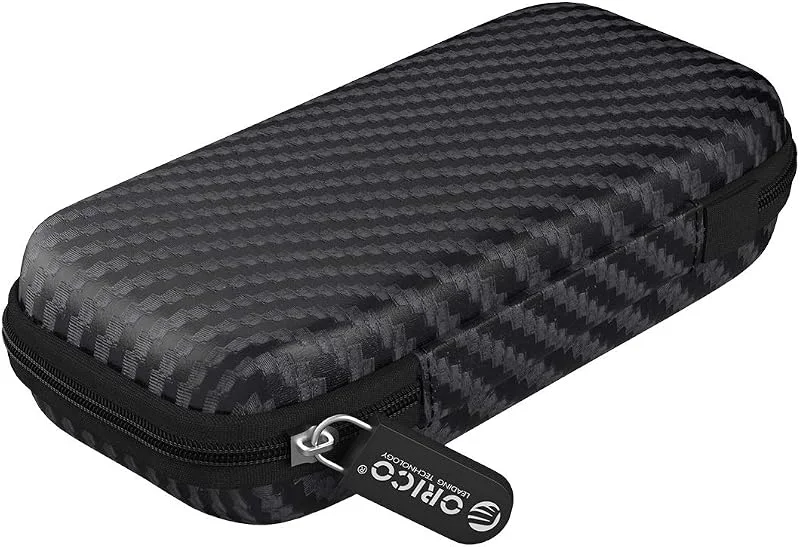 ORICO Extern hårddiskväska M.2 hårt drive case liten bärbar Eva-skyddsväska, kabelväska för extern M.2 SSD, SSD-fodral, bärbar SSD, hörlurar, datakabel etc, svart — Hårvård