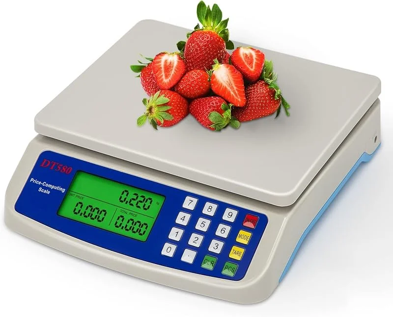 30 kg elektronisk köksvåg Digital matvågsräknebalans med LCD-skärm medföljer 6V strömadapter (Size : 30kg, 1g) — Kök & Hushåll
