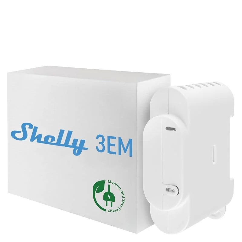 Shelly 3EM, Wlan-gesteuerter intelligenter 3 Kanal Relaisschalter mit Energiemessung und Schützsteuerung, Alexa & Google Home kompatibel, iOS Android App, Kein Hub erforderlich, Stromüberwachung — Smarta hem
