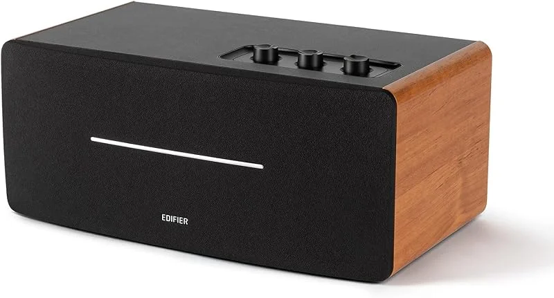 EDIFIER D12 kompakt stereohögtalarsystem (70 W) med Bluetooth 5.0 och infraröd fjärrkontroll – perfekt för matsal, kök, arbetsplats. — Hörlurar och ljud