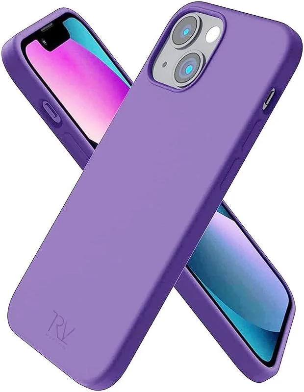 Rvelon Mobilskal for iPhone 14 Plus I silikon – Slankt, Mjukt & Stottaligt Mobilskal med Perfekt Passform - Lila — Mobil och surfplatta