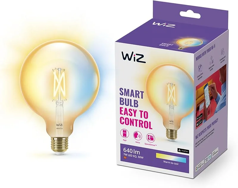 WiZ Filament amber G125 E27 — Smart belysning
