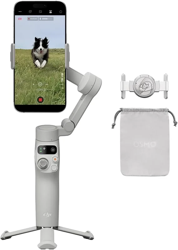 DJI Osmo Mobile 7 gimbalstabilisator för iPhone & Android, 3-axlig gimbal — Portabel digital och ljud