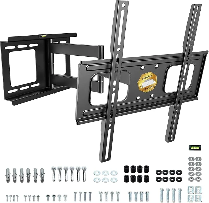 RICOO TV-väggfäste platt svängbart lutbart S2544 Universal för 32-60 tum upp till 45 kg Max-VESA 400x400 LCD-skärmar TV-väggfäste — TV och streaming
