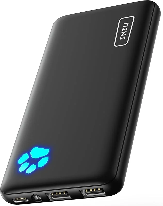 INIU Power Bank, USB C 10000mAh Slimmest Triple 3A High-Speed Powerbank, Bärbar Laddare med Flashlight Kompatibel med iPhone 15 14 13 12 11 Pro Max Samsung S20 Google LG iPad Huawei Airpods etc — Mobil och surfplatta