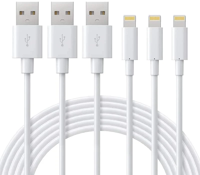 ilikable iPhone Laddningskabel 2M 3Pack, USB till Lightning-Kabel MFi iPhone Lightning-Kabel Laddning Kompatibel med iPhone 11, 13, 12, Xs, Max, XR, 8 Plus, 7 Plus, 6 Plus - Vit — Mobil och surfplatta