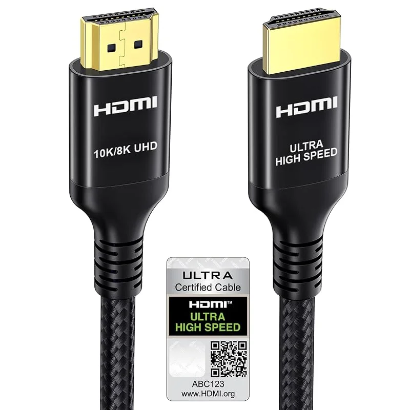 Etseinri 10K 8K 4K HDMI 2.1 Kabel 5M Certifierad för Ultrahög Hastighet — Laddning och kablar