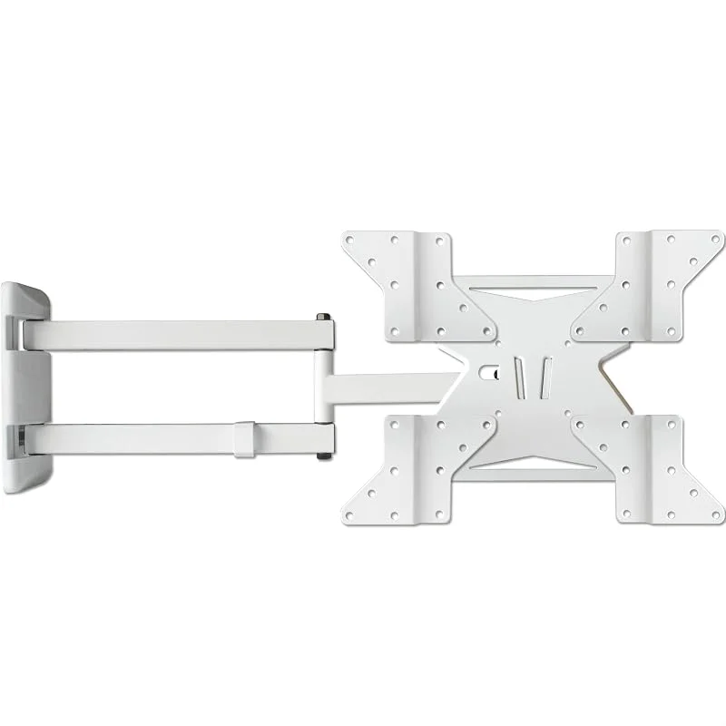 Universal TV-väggfäste - svängbart, lutningsbart, utdragbart upp till 60 cm - för 15-55 tums LED LCD OLED Curved TV - upp till 40 kg - VESA 200 400 Vit Modell: S89W-AD7W — TV och streaming