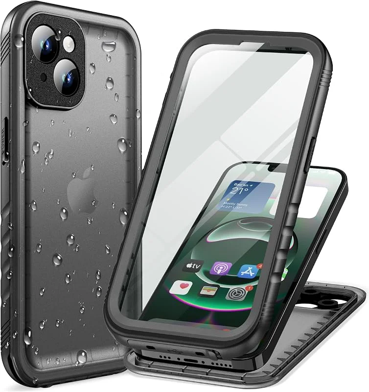 Cozycase Top 360 Vattentätt Stöttåligt Skal för iPhone 13, Svart — Mobil och surfplatta